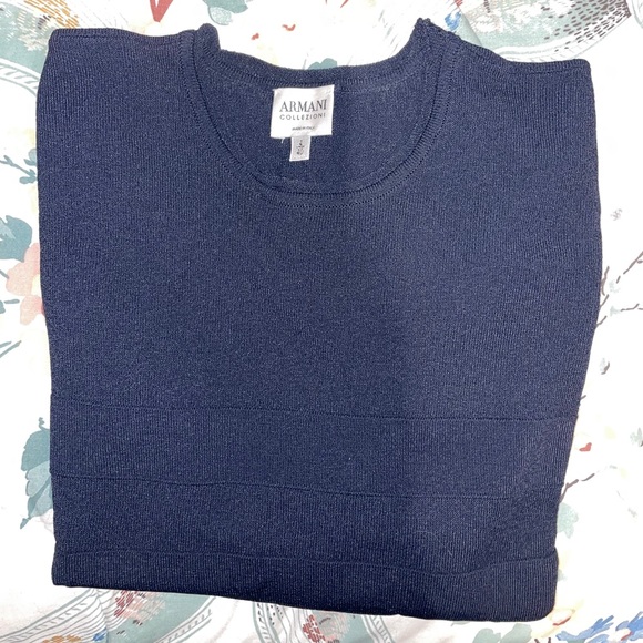 Armani sheer navy top - Picture 6 of 6